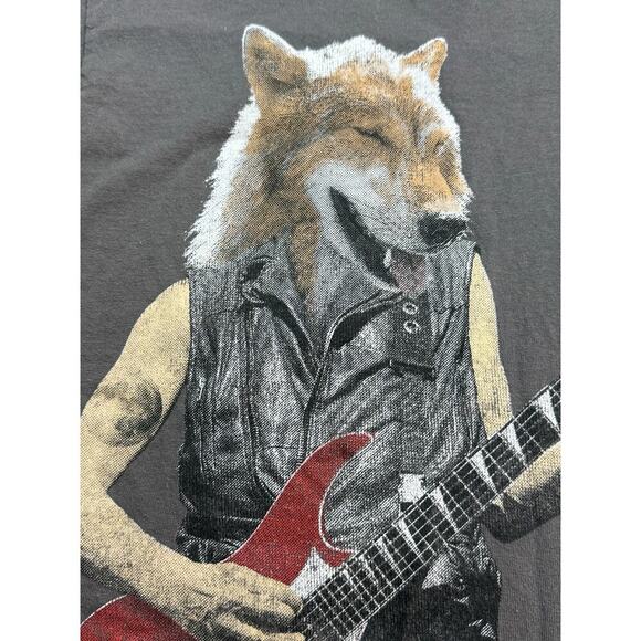 Audio Council Men's Wolf Jam T-Shirt Copyright 2015‎ Sun Faded Gray Size Small - Picture 4 of 8